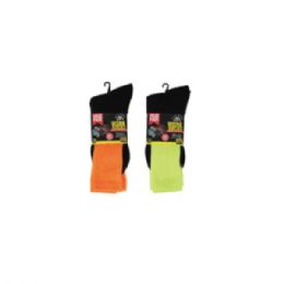 72 Bulk Neon Color Thermal Work Socks
