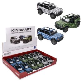 144 Bulk 5" Diecast 2022 Ford Bronco Open Top Camo Print 12ct