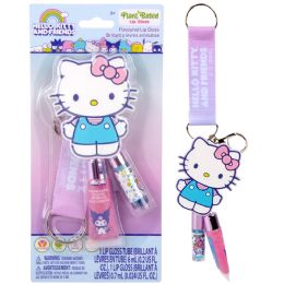 48 Bulk Hello Kitty Lip Gloss Bag Accessory Set