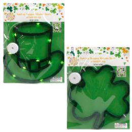 24 Bulk Window Lightup Decor Stpat Shamrock/tophat Lr44batt Incl/indoor Use Tcd/pb