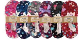 72 Bulk Cutie Girl Fleece Floor Slipper
