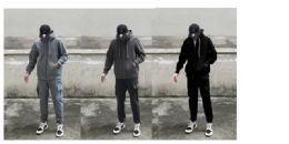 12 Bulk Men's Heavy Fleece Set With Cargo Pocket Light Grey