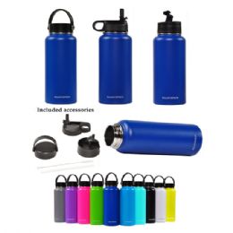 20 Bulk 40 Oz Stainless Steel Water Bottle With 3 Caps Included