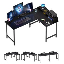 Bulk Minosys 58 Inches L Shaped Office Desktop Table With Storage And Monitor Stand (reversible Corner