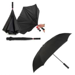30 Bulk 2 Layers 46 Inches Inverted Umbrella (black/black)