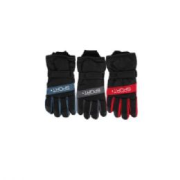 72 Bulk Men Winter Outdoor Thick Sports Ski Thermal Insulation Waterproof Gloves