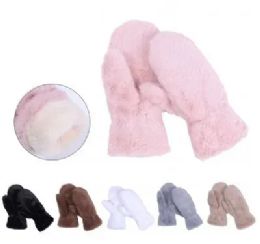 36 Bulk Ladies Mittens Warm Fleece Lined