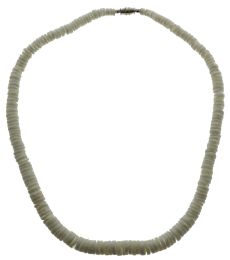60 Bulk Screw Clasp Shell Disc Bead Necklace White
