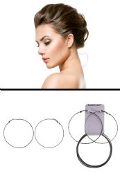 60 Bulk Matching Bracelet Set Hoop Earrings SilveR-Tone