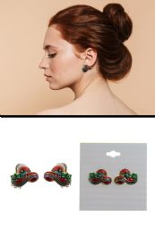 60 Bulk Multicolor Enamel Floppy Hat CliP-On Earrings GolD-Tone