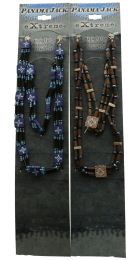 60 Bulk Name Brand Cross Pattern Bead Necklace And Bracelet Set Assorted