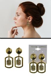 60 Bulk Embossed Apostrophe Charm CliP-On Earrings GolD-Tone