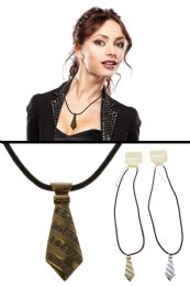 60 Bulk Necktie Pendant Necklace