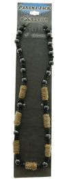 60 Bulk Name Brand Hemp Accent Hematite Bead Necklace Gunmetal