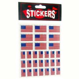 60 Bulk Patriotic Flag Sticker