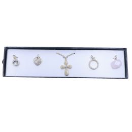 60 Bulk Gift Boxed Necklace With Interchangeable Pendant