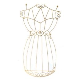 60 Bulk White Dress Shaped Metal Wire Jewelry Display Rac