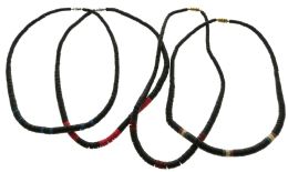 60 Bulk Colored Wooden Disc Bead Necklace Assorted