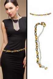 60 Bulk Silver Tone & Brown Fashion Chain Belt