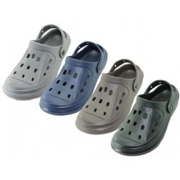 24 Bulk Men's Super Soft Eva Clogs Sandals Assorted Colors