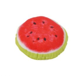 24 Bulk 4.5" Watermelon Print Squeaky Plush Dog Toy