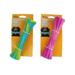 12 Bulk 7" Textured Dog Toy In Assorted Colors