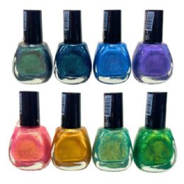 48 Bulk Holographic Nail Polish In Countertop Display