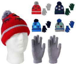 32 Bulk Infant & Toddler's Premium Pom Pom Winter Hat & Glove Sets