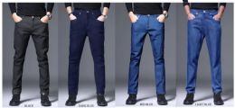 12 Bulk Men's Fleece Lined Jeans In Assorted Colors Package B