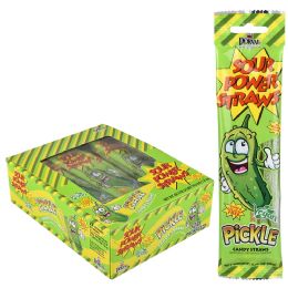 288 Bulk Sour Power Pickle Candy Straws