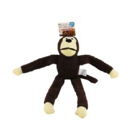 6 Bulk 16.5" Plush  Monkey Dog Toy