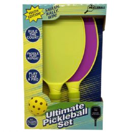 4 Bulk 7.4-inch X 15.2-inch  Youth Pickleball Paddles And Ball Starter Set In Assorted Solid Colors