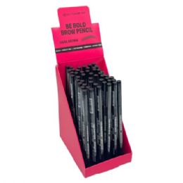 96 Bulk Be Bold Dark Brown Brow Pencil In Countertop Display