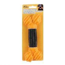 6 Bulk Durable Tough Grip Dog Chew Textured Bone Shape Toy