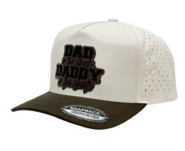 3 Bulk 5-Panel Laser Cut Perforated Snapback Caps With Design Patch