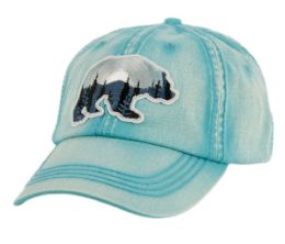 6 Bulk Heavy Stitch Washed Cotton Cap With A Patch Mint