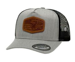 3 Bulk Eagle Patch Snapback Caps With Mesh Gray/Black