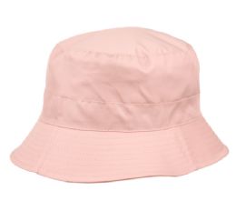 6 Bulk Waterproof Packable Rain Bucket Hats W/zipper Closure Pink