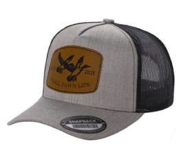3 Bulk Design Patch Two Tone Trucker Snapback Caps Gray/Black
