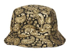 12 Bulk Paisley Print Reversible Bucket Hats A Assorted
