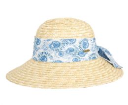6 Bulk Braid Straw Sun Cloche Hats W/cloth Band