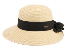 6 Bulk Paper Straw Braid Cloche Hats With Grosgrain Band Natural