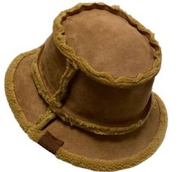 12 Bulk Winter Warm Reversible Fur Bucket Hats Assorted