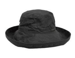 6 Bulk Cotton Canvas Sun Cloche Hats Black