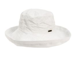 6 Bulk Cotton Canvas Sun Cloche Hats White