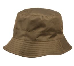 6 Bulk Waterproof Packable Rain Bucket Hats W/zipper Closure Olive