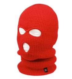 12 Bulk 3 Holes Knit Winter Sports Mask Assorted