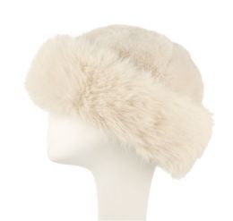 12 Bulk Winter Fur Hats W/fleece Lining Assorted