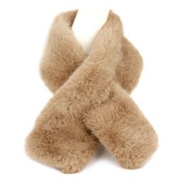 12 Bulk Winter Soft Faux Fur Scarves Assorted