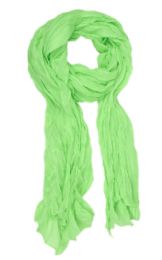 12 Bulk Solid Color Light Weight Scarf Assorted